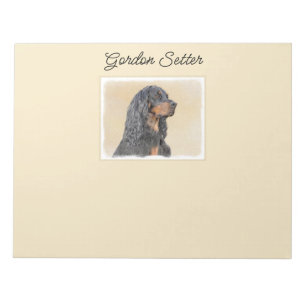 Gordon Setter Painting - Cute Original Hund Art Anteckningsblock