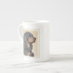 Gordon Setter Painting - Cute Original Hund Art Benporslin Mugg