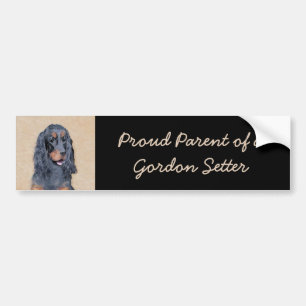 Gordon Setter Painting - Cute Original Hund Art Bildekal
