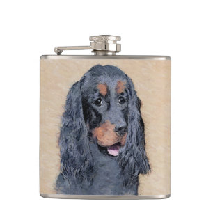 Gordon Setter Painting - Cute Original Hund Art Fickplunta