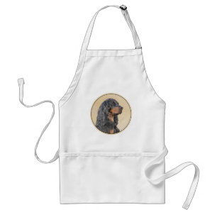 Gordon Setter Painting - Cute Original Hund Art Förkläde