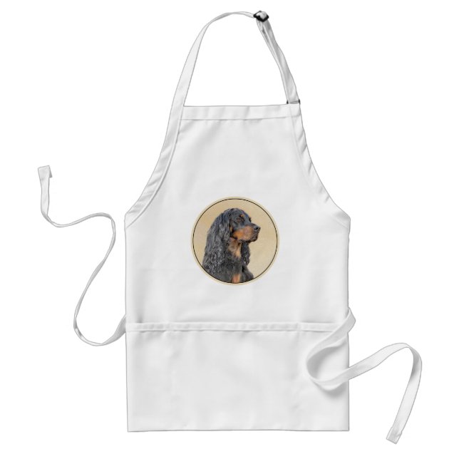 Gordon Setter Painting - Cute Original Hund Art Förkläde (Framsidan)