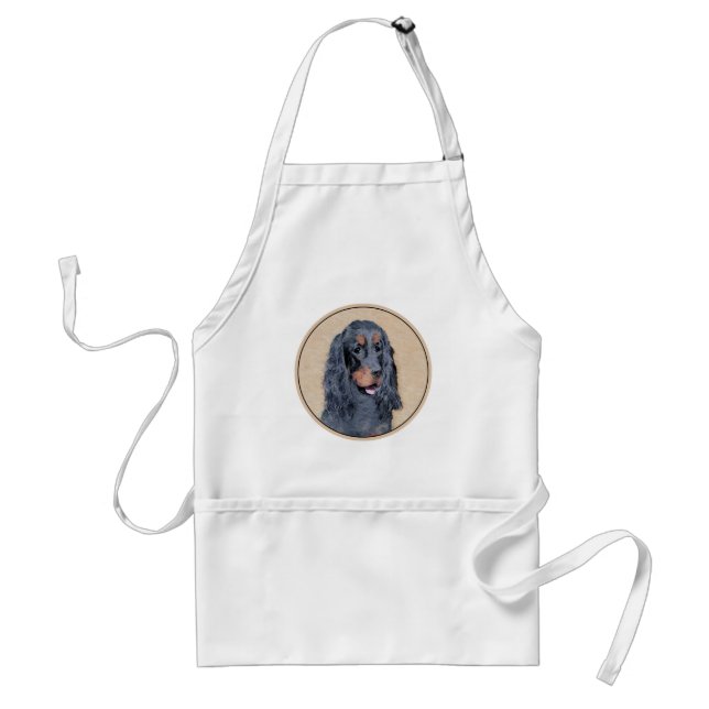 Gordon Setter Painting - Cute Original Hund Art Förkläde (Framsidan)
