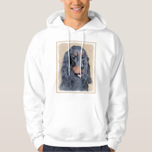 Gordon Setter Painting - Cute Original Hund Art Hoodie