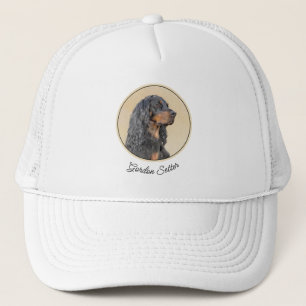Gordon Setter Painting - Cute Original Hund Art Keps