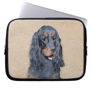 Gordon Setter Painting - Cute Original Hund Art Laptop Fodral