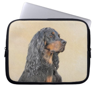 Gordon Setter Painting - Cute Original Hund Art Laptop Fodral