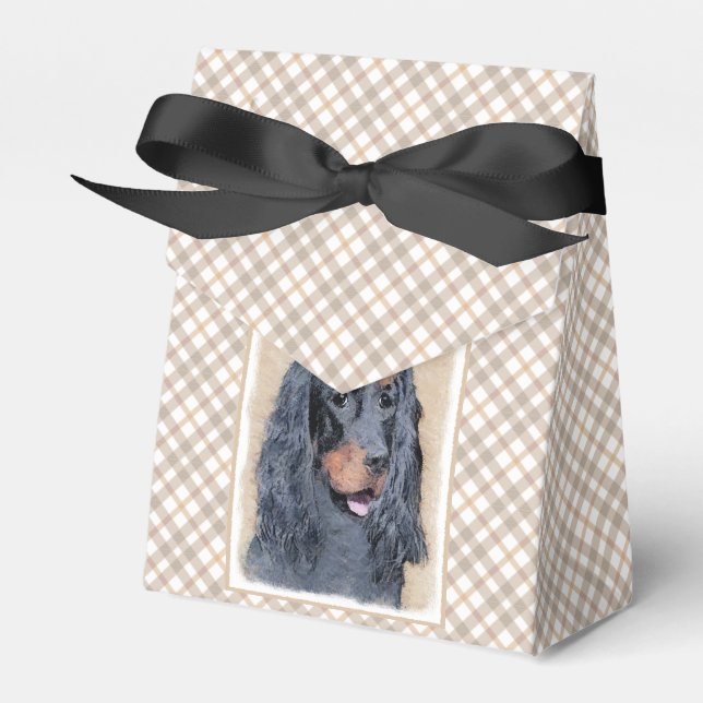 Gordon Setter Painting - Cute Original Hund Art Presentaskar (Framsidan Sidan)