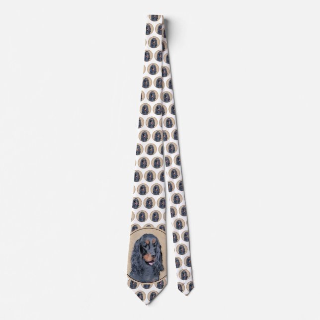 Gordon Setter Painting - Cute Original Hund Art Slips (Framsida)