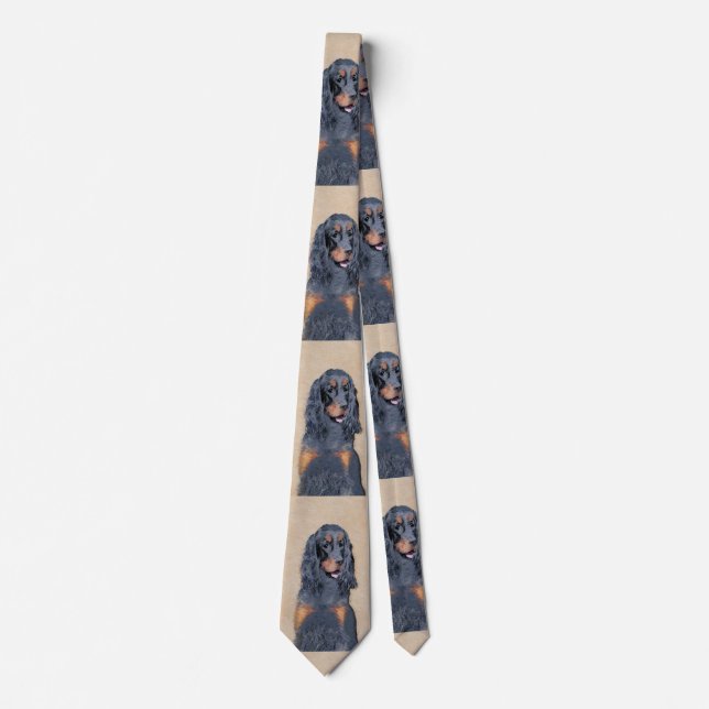 Gordon Setter Painting - Cute Original Hund Art Slips (Framsida)