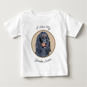 Gordon Setter Painting - Cute Original Hund Art T Shirt
