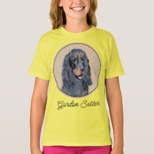 Gordon Setter Painting - Cute Original Hund Art T- T Shirt