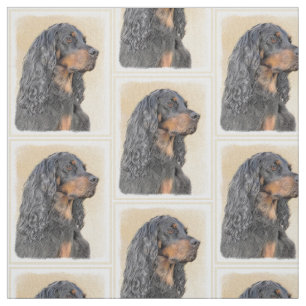 Gordon Setter Painting - Cute Original Hund Art Tyg