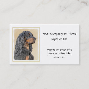 Gordon Setter Painting - Cute Original Hund Art Visitkort