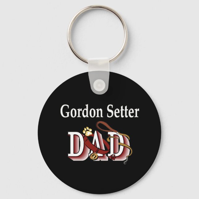 Gordon setter pappa Keychain Nyckelring (Framsida)
