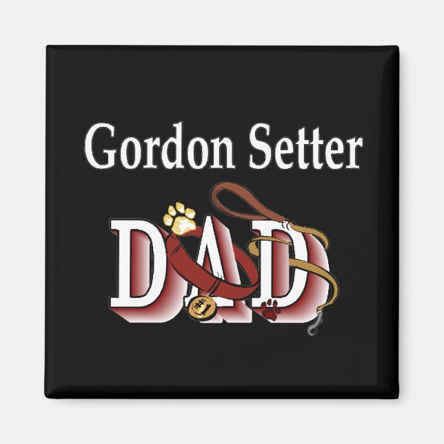 gordon setter pappa Magnet (Framsidan)