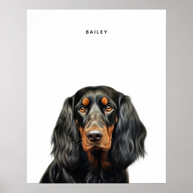Gordon Setter Personlig Print Poster (Framsidan)