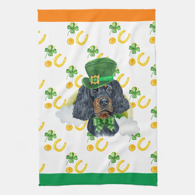 Gordon Setter Semester Hem Inredning St Patricks D Kökshandduk (Vertikal)