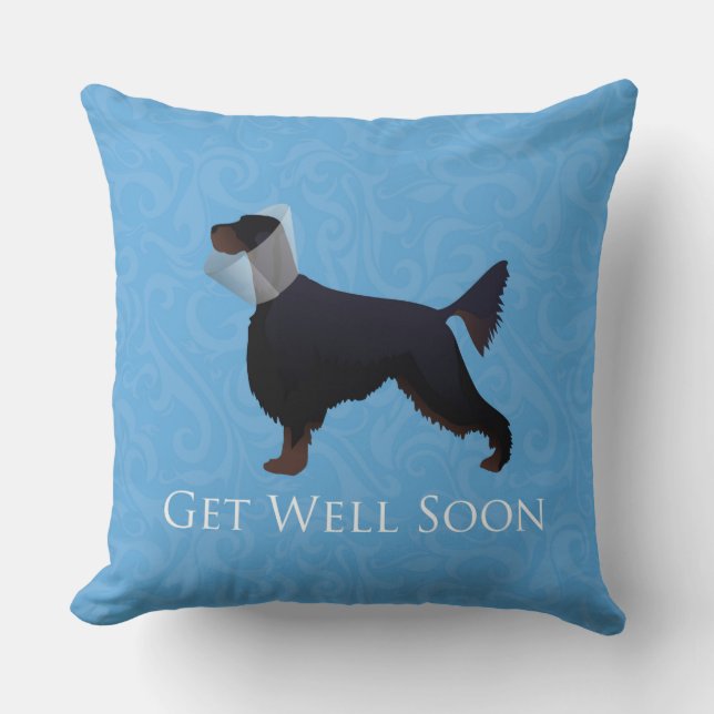 Gordon Setter Silhouette kommer snart Kudde (Framsida)