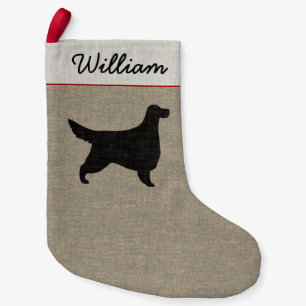 Gordon Setter Silhouette Personlig Hund Helgdag Liten Julstrumpa