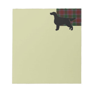 Gordon Setter Silhouetted on Klan Gordon Tartan Anteckningsblock