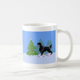 Gordon Setter som dekorerar träd i for Kaffemugg