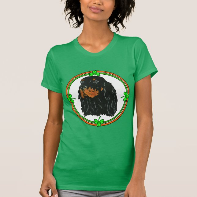 Gordon Setter St Patricks Tee Shirt (Framsida)