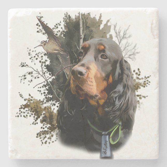 Gordon Setter Stenunderlägg (Framsidan)