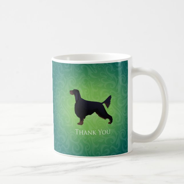 Gordon Setter Tack Silhouette Kaffemugg (Höger)