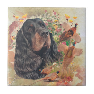 Gordon Setter Tapestry Coffee Mugg Dekorativ kudde Kakelplatta