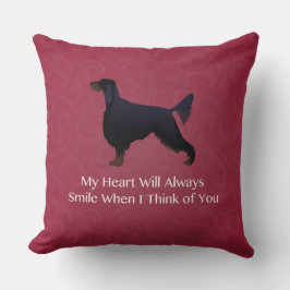 Gordon Setter Thinking of You Pet Memorial Kudde