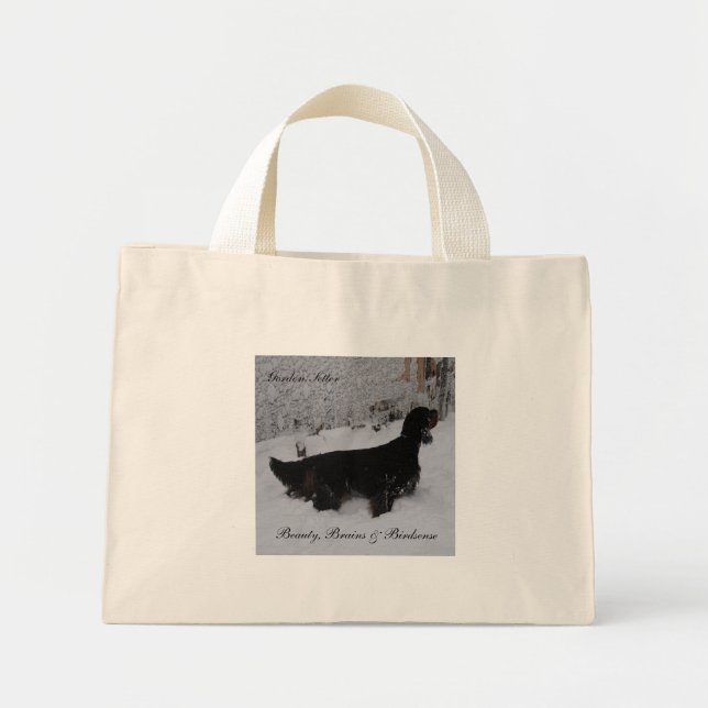 Gordon Setter Tote Bag Mini Tygkasse (Framsidan)