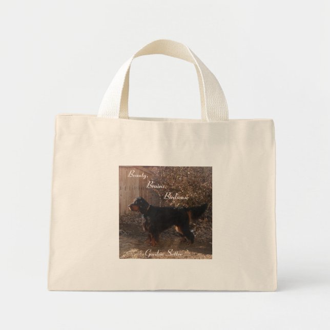 Gordon Setter Tote Bag Mini Tygkasse (Framsidan)