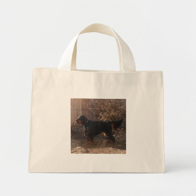 Gordon Setter Tote Bag Mini Tygkasse (Framsidan)