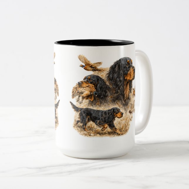 Gordon Setter Två-Tonad Mugg (Framsida höger)