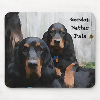 Gordon Setter Vänner Målning på en Musmatta