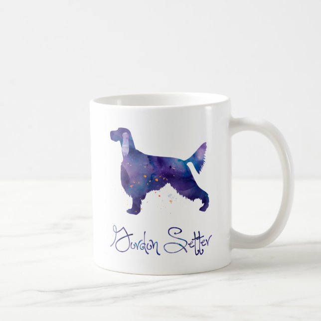 Gordon Setter Watercolor Kaffemugg (Höger)