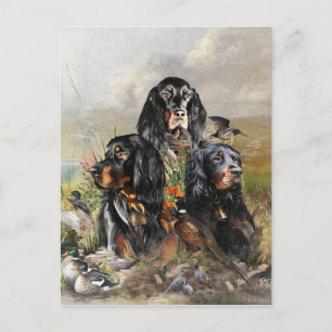 Gordon Setters , Passion for Birds , Art Helg Vykort