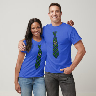 Gordon skotskt märke & tartan slips t shirt