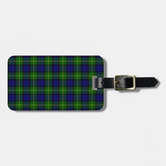 Gordon tartan Blue grönt plaid Bagagebricka (Horisontell Framsida)