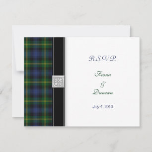 Gordon Tartan Celtic Bröllssvarskort OSA Kort