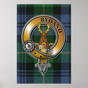 Gordon Tartan och Badge Poster