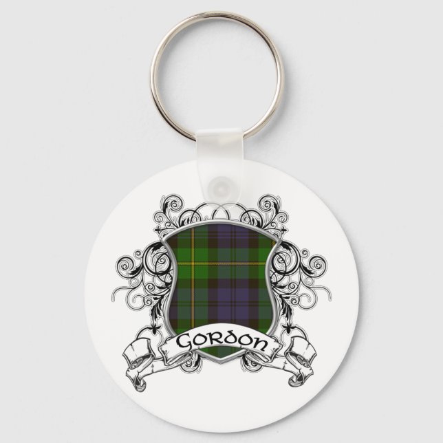 Gordon Tartan Shield Nyckelring (Framsida)