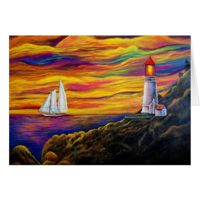 Gordon's fyr Card Hälsningskort (Framsidan Horizontal)