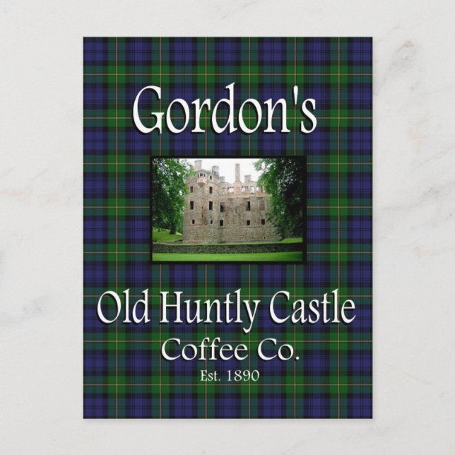 Gordon's Old Hunly Castle Coffee Co. Postcard Vykort (Framsida)