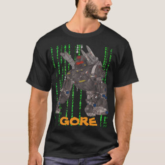 GORE GOLD LOGO MATRIX SVART AV SAMURAI FEUDAL KRIG T SHIRT