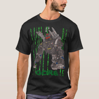 GORE GRÖN LOGO MATRIX SVART AV SAMURAI FEUDAL KRIG T SHIRT
