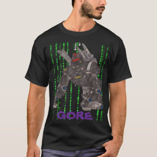 GORE LILA LOGO MATRIX SVART AV SAMURAI FEUDAL KRIG T SHIRT