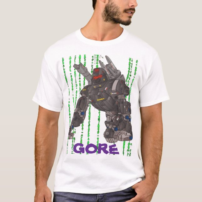 GORE LILA VIT MATRIX SVART AV SAMURAI FEUDAL  T SHIRT (Framsida)