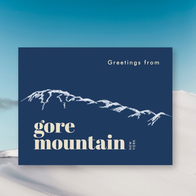 Gore Mountain New York klottrat landskap Vykort (Skapare uppladdad)